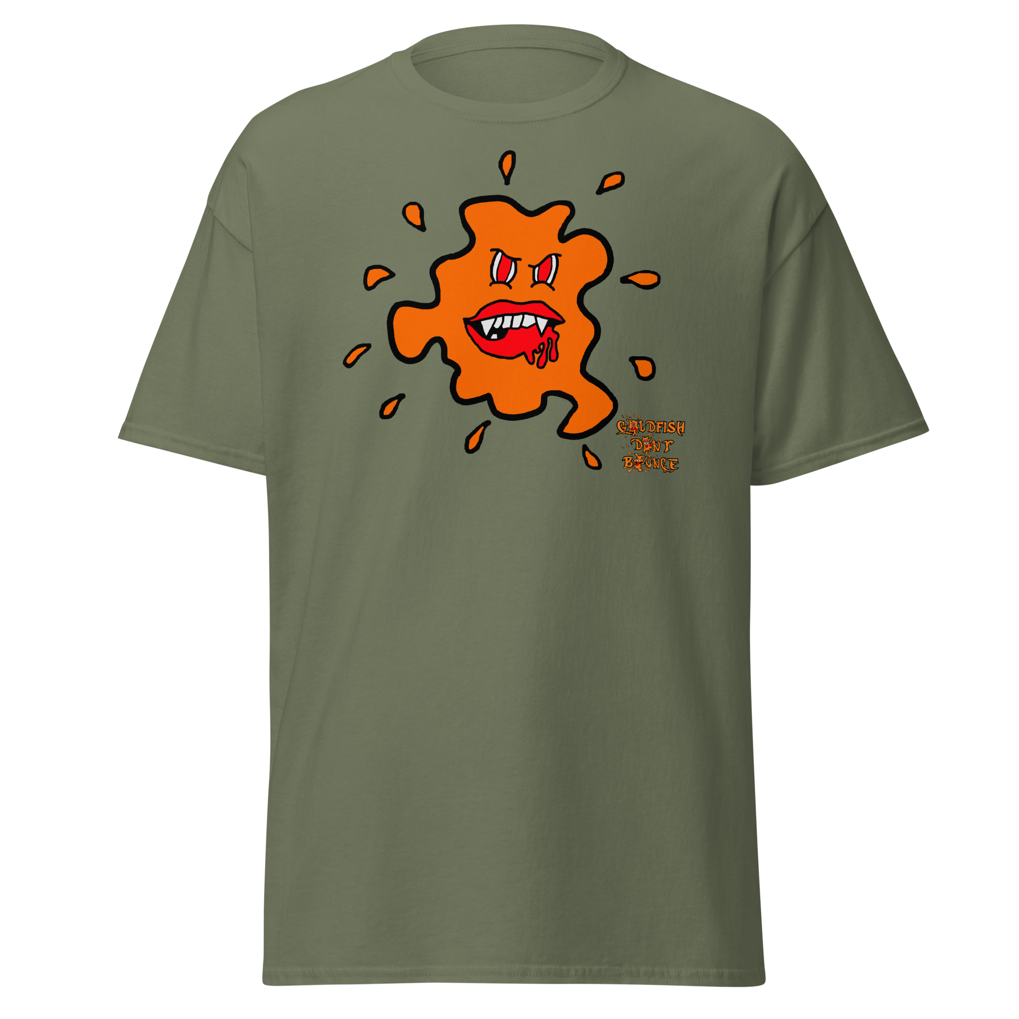 Goldfish Don't Bounce "Vampiro Fish" Unisex Classic T-Shirt - Image 9