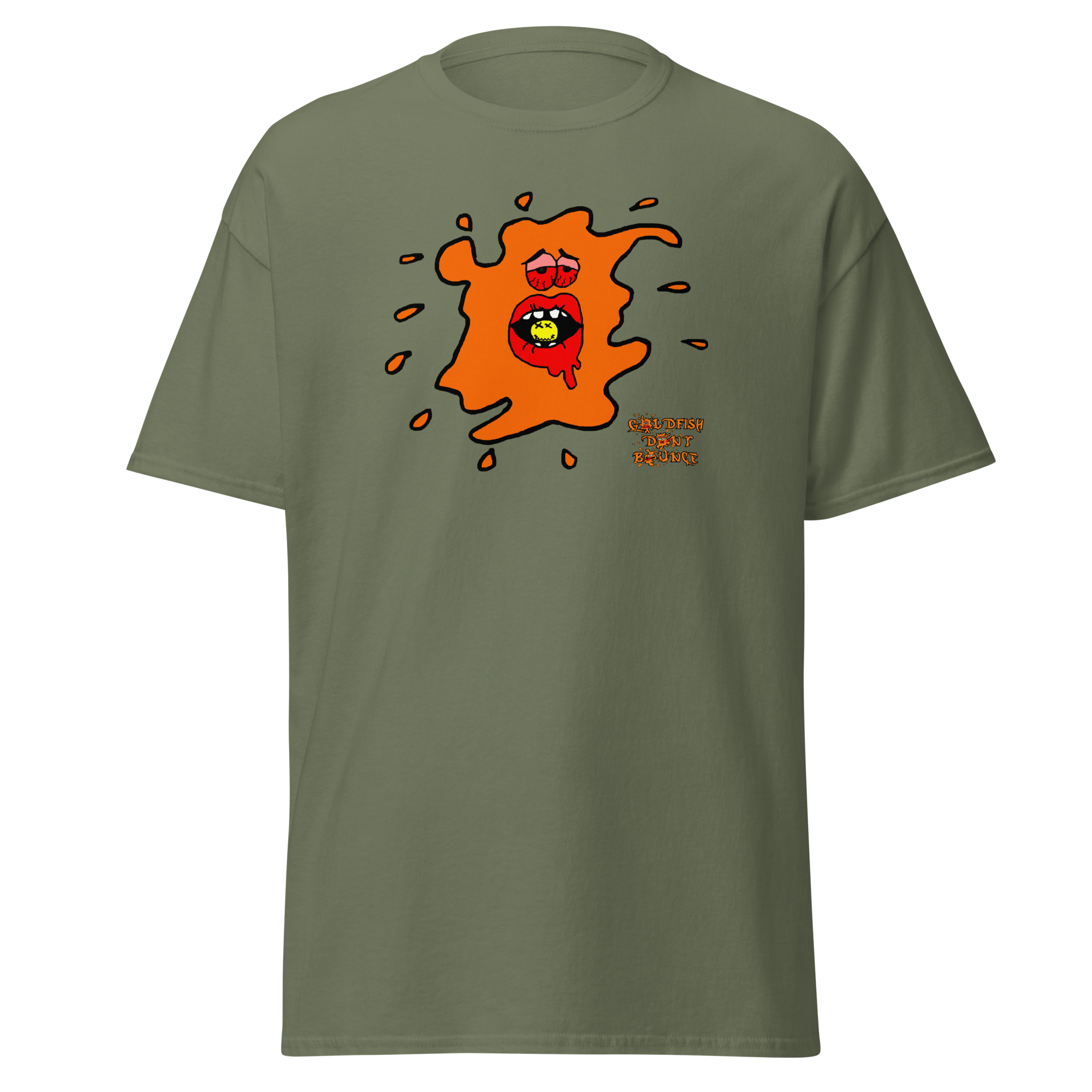 Goldfish Don't Bounce "Ebeneezer Fish" Unisex Classic T-Shirt - Image 9