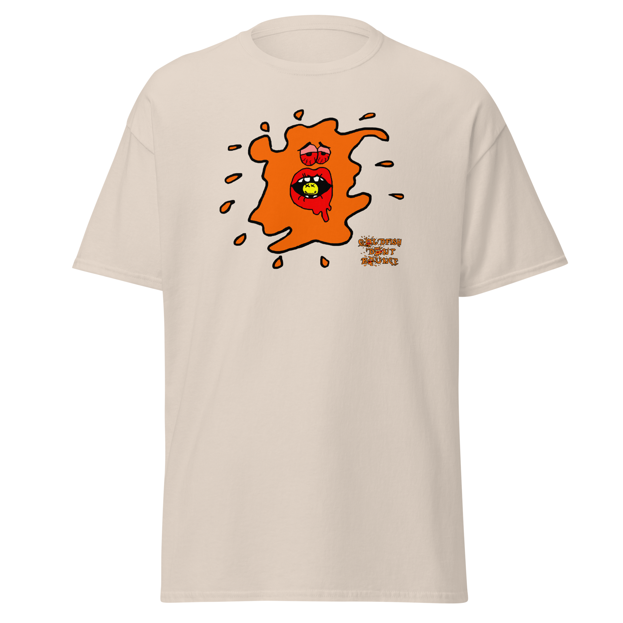 Goldfish Don't Bounce "Ebeneezer Fish" Unisex Classic T-Shirt - Image 13