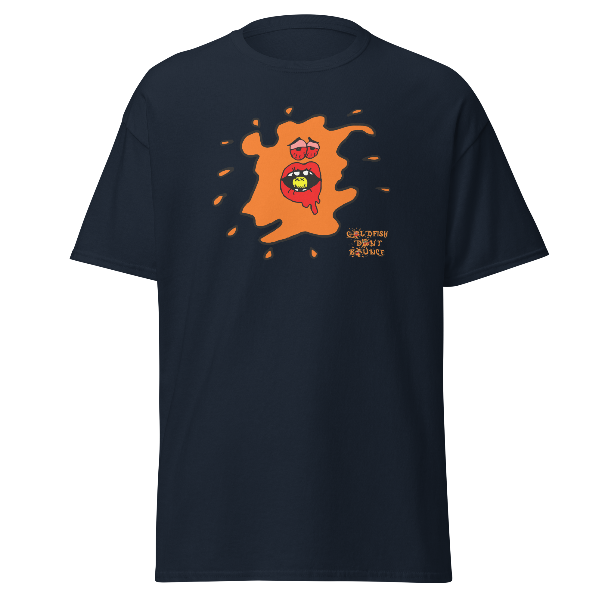 Goldfish Don't Bounce "Ebeneezer Fish" Unisex Classic T-Shirt - Image 3