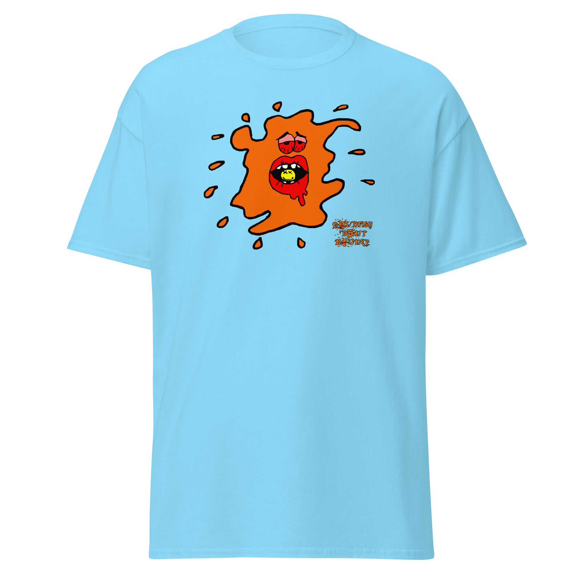 Goldfish Don't Bounce "Ebeneezer Fish" Unisex Classic T-Shirt - Image 12