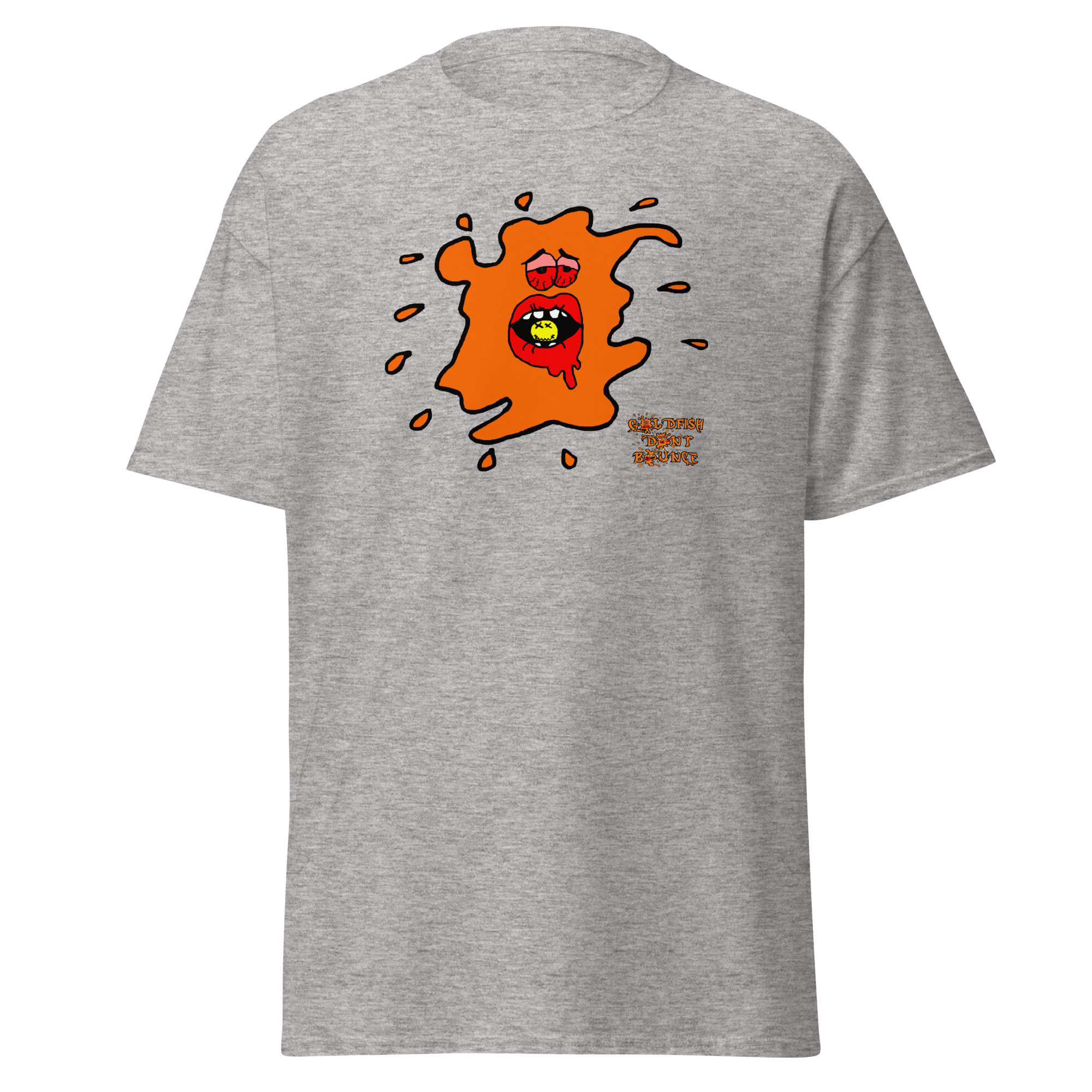 Goldfish Don't Bounce "Ebeneezer Fish" Unisex Classic T-Shirt - Image 11